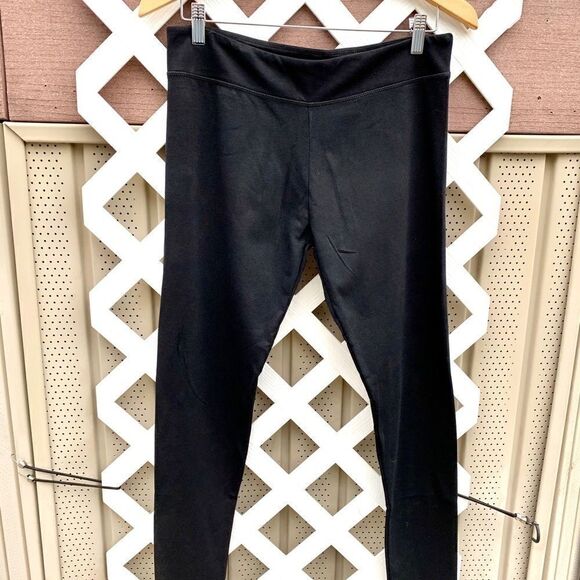 BLACK COTTON BLEND LEGGINGS SIZE XL - Picture 3 of 6
